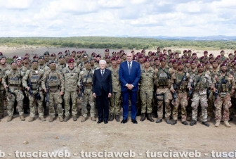 Il presidente Sergio Mattarella al poligono di Monte Romano - Guido Crosetto
