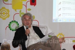 Il filosofo Giulio Giorello al cortile della Zaffera