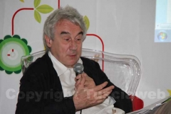 Il filosofo Giulio Giorello al cortile della Zaffera