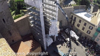 Viterbo - Santa Rosa - Gloria - L'assemblaggio delle macchina
