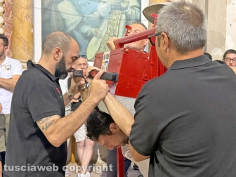 Facchini di santa Rosa - Il primo giorno delle prove di portata