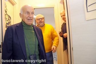 Viterbo - Fausto Bertinotti in visita alla redazione di Tusciaweb