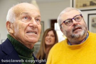 Viterbo - Fausto Bertinotti in visita alla redazione di Tusciaweb