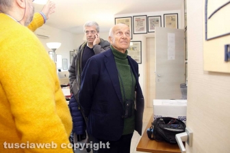 Viterbo - Fausto Bertinotti in visita alla redazione di Tusciaweb
