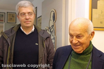 Viterbo - Fausto Bertinotti in visita alla redazione di Tusciaweb