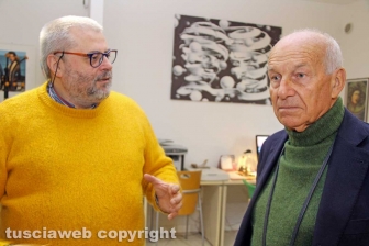 Viterbo - Fausto Bertinotti in visita alla redazione di Tusciaweb