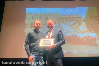 Viterbo - Festa del socio - Consegna targhe ai facchini di Santa Rosa con servizio di trasporto di 5 anni
