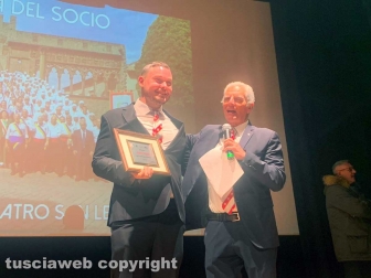 Viterbo - Festa del socio - Consegna targhe ai facchini di Santa Rosa con servizio di trasporto di 5 anni