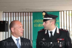 Il capo della squadra mobile Fabio Zampaglione con il capitano dei carabinieri della compagnia di Viterbo Raffaele Gesmundo