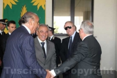 Da sinistra Ugo Gigli, il questore Gianfranco Urti, il vicequestore Cianchella, il viceprefetto vicario Francesco Tarricone