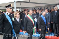 Il comandante Dell\'Agnello, il prefetto Scolamiero, il sindaco Marini e il presidente Meroi
