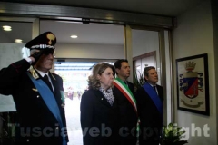 Il comandante Dell\'Agnello, il prefetto Scolamiero, il sindaco Marini e il presidente Meroi rendono omaggio ai caduti