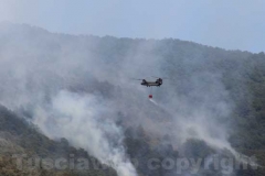 Fiamme sul lago di Vico
