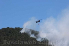 Fiamme sul lago di Vico