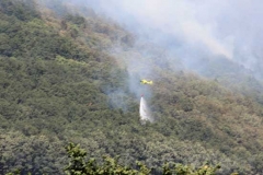 Fiamme sul lago di Vico