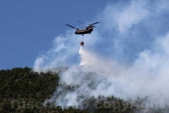 Fiamme sul lago di Vico