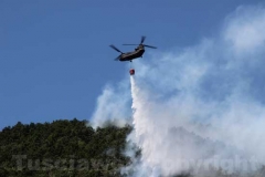 Fiamme sul lago di Vico