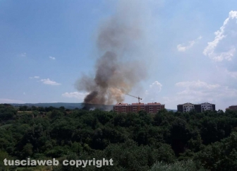 L'incendio a Ponte dell'Elce
