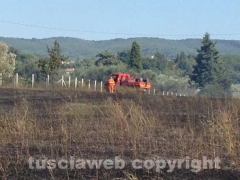 Viterbo - Fiamme sulla Cassia