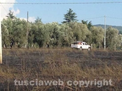 Viterbo - Fiamme sulla Cassia