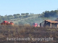 Viterbo - Fiamme sulla Cassia