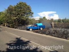 Viterbo - Fiamme sulla Cassia