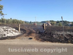 Viterbo - Fiamme sulla Cassia
