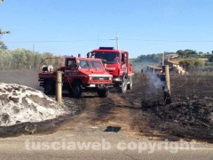 Viterbo - Fiamme sulla Cassia