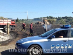 Viterbo - Fiamme sulla Cassia
