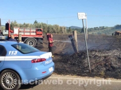 Viterbo - Fiamme sulla Cassia