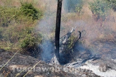 L\'incendio tra strada Bagni e la Superstrada