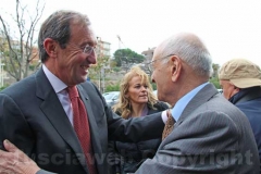 Gianfranco Fini arriva alla sede
