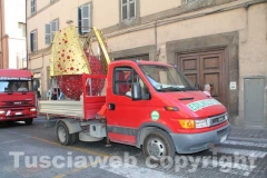 I camion in via Cavour