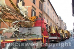 I camion in via Cavour
