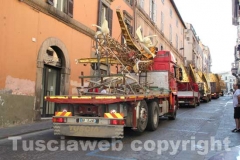 I camion in via Cavour