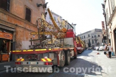 I camion in via Cavour