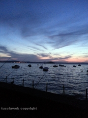 Il lago di Bolsena al tramonto - Aldo