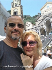 Un selfie da Amalfi da Pina Faraoni e Luigi Calcagni di Sutri