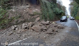Montefiascone - Frana in strada Verentana