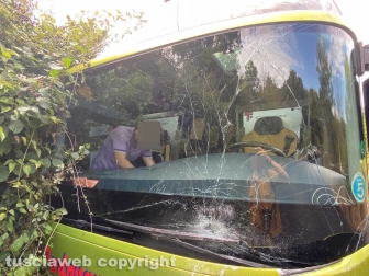 Viterbo - Autobus contro macchina sulla Sammartinese