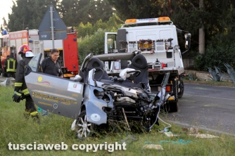 Valentano - Frontale, muore ragazzo di 21 anni