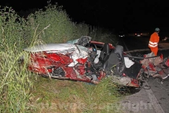 Il frontale sulla Cassia - La Porsche distrutta
