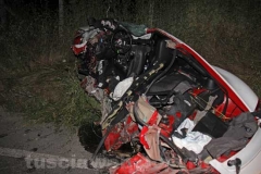 Il frontale sulla Cassia - La Porsche distrutta