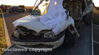 Tuscania - Scontro sulla strada Dogana, due morti
