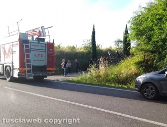 Montefiascone - Frontale tra due auto, diversi feriti