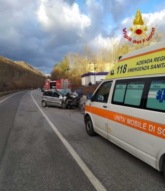 Accumoli - Incidente sulla Salaria