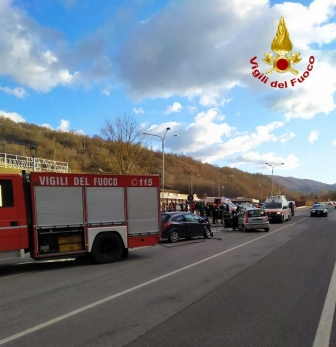 Accumoli - Incidente sulla Salaria