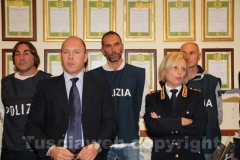 Zampaglione e Cordella alla conferenza indetta per illustrare i dettagli dell'operazione