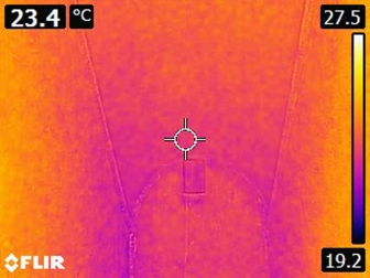Graffignano - Ghost hunters nel castello Baglioni - Immagine scattata con fotocamera termica