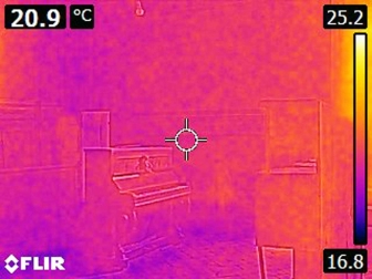 Graffignano - Ghost hunters nel castello Baglioni - Immagine scattata con fotocamera termica